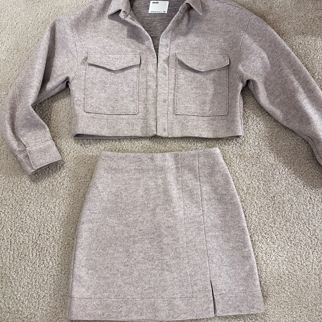 Gray Women's Skirt Set